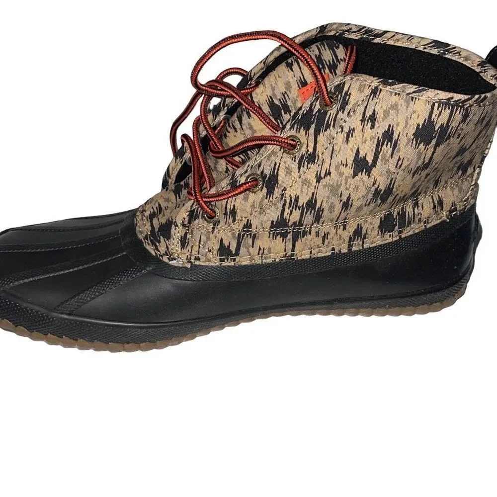 SPERRY BREAKWATER LU BR CAMO Waterproof Duck Boots‎ STS24392 Black MEN 10 NEW